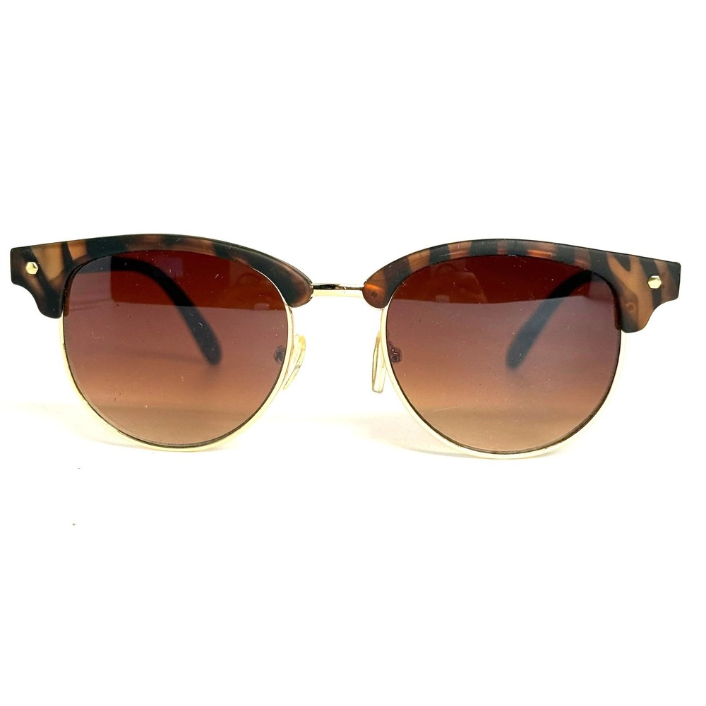Steve Madden HSSML1201-A Tortoise Clubmaster Sunglasses Brown Gradient‎ Lens